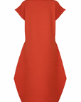 Zig Zag Knit Dress in Red by Pleats Please Issey Miyake