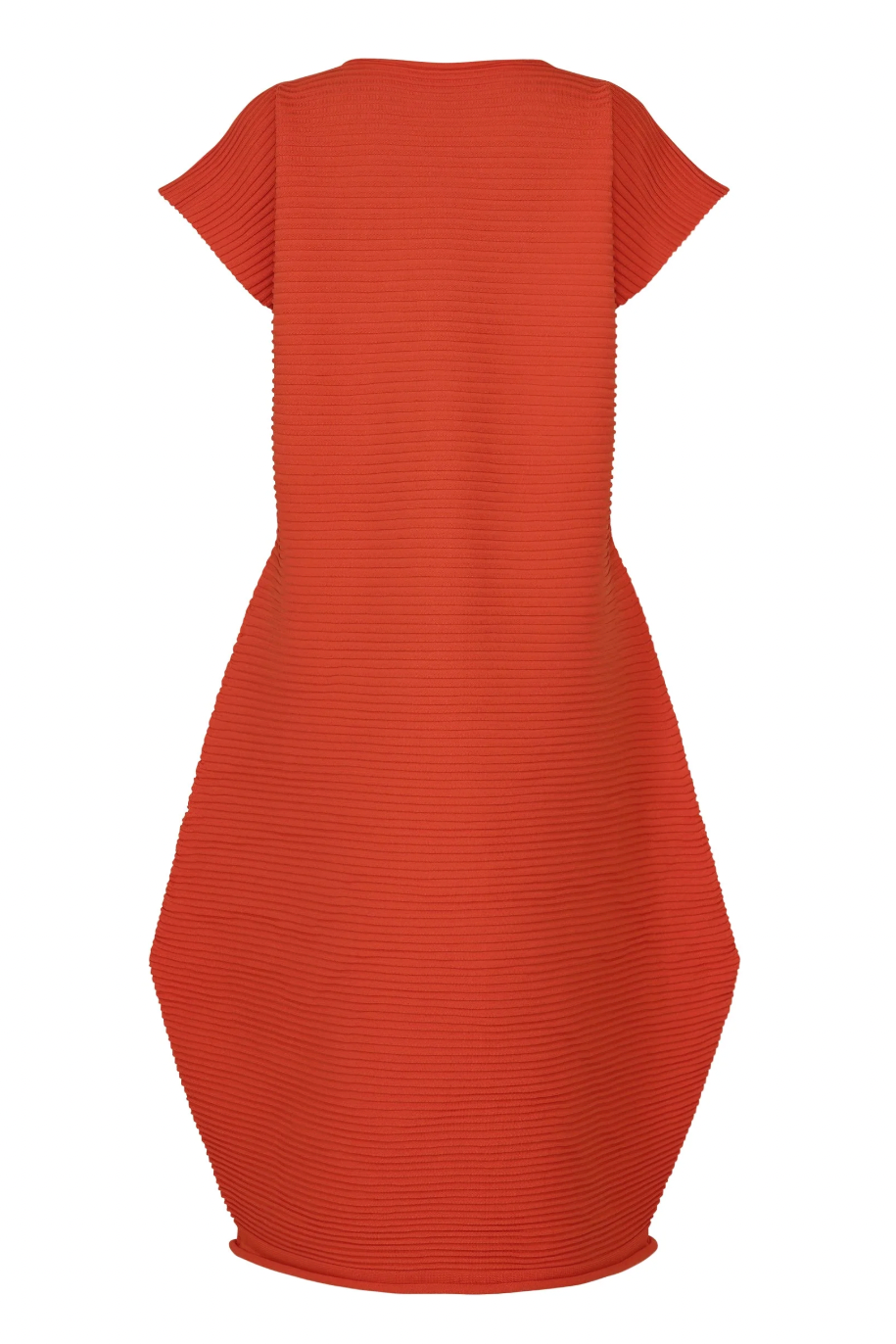 Zig Zag Knit Dress in Red by Pleats Please Issey Miyake