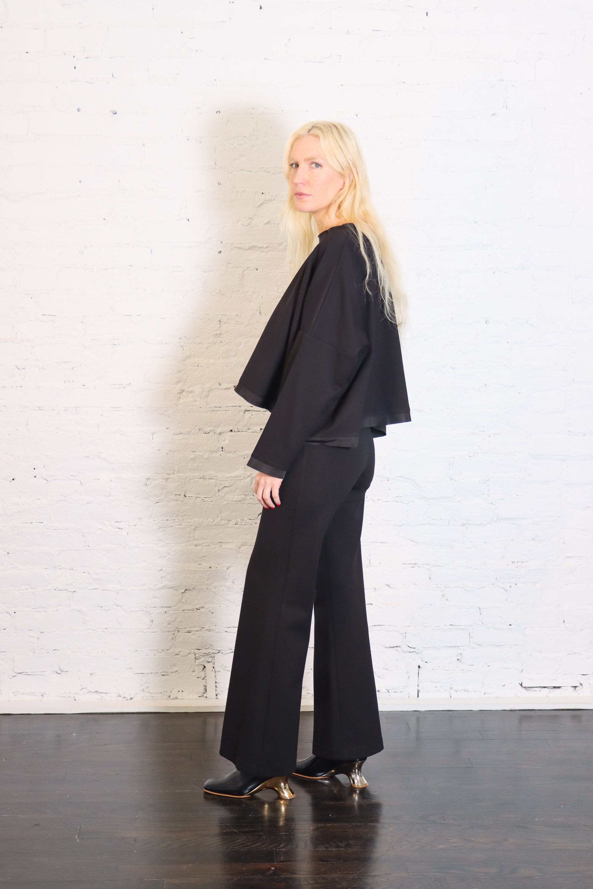 Scuba Bell Bottom Pants in Black by Planet-Planet-Idlewild-Cincinnati