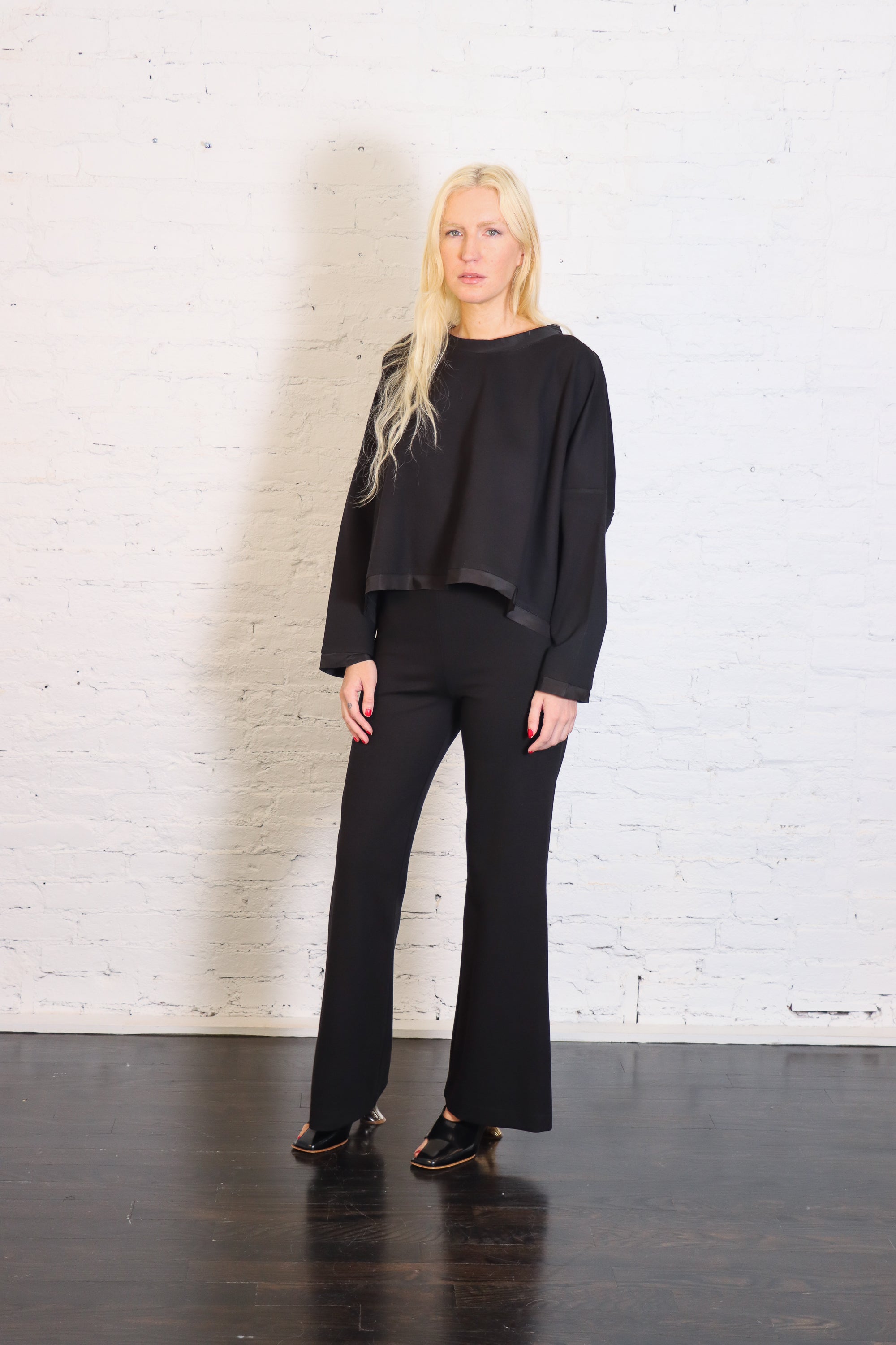 Scuba Bell Bottom Pants in Black by Planet-Planet-Idlewild-Cincinnati