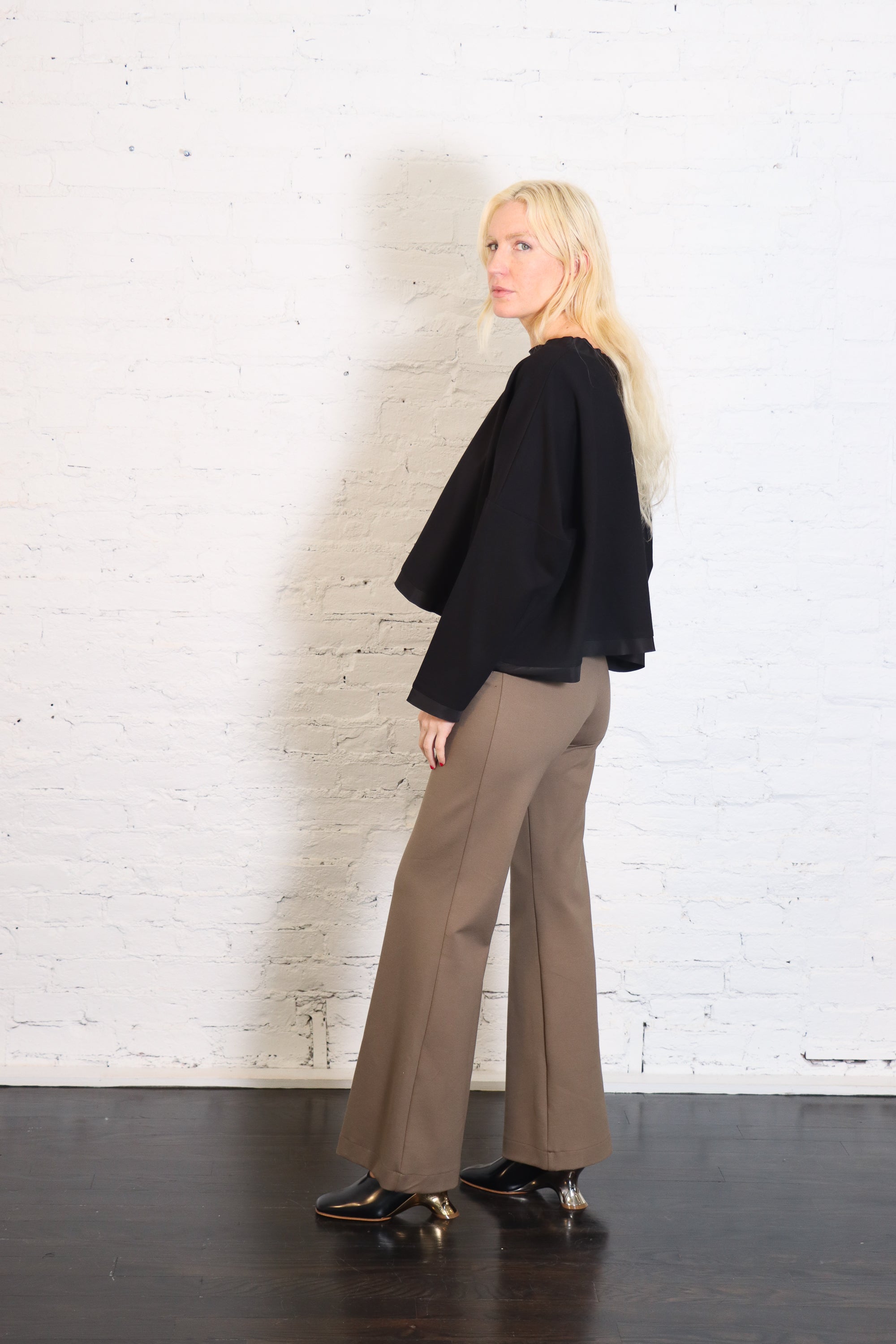Scuba Bell Bottom Pants in Turtle by Planet-Planet-Idlewild-Cincinnati