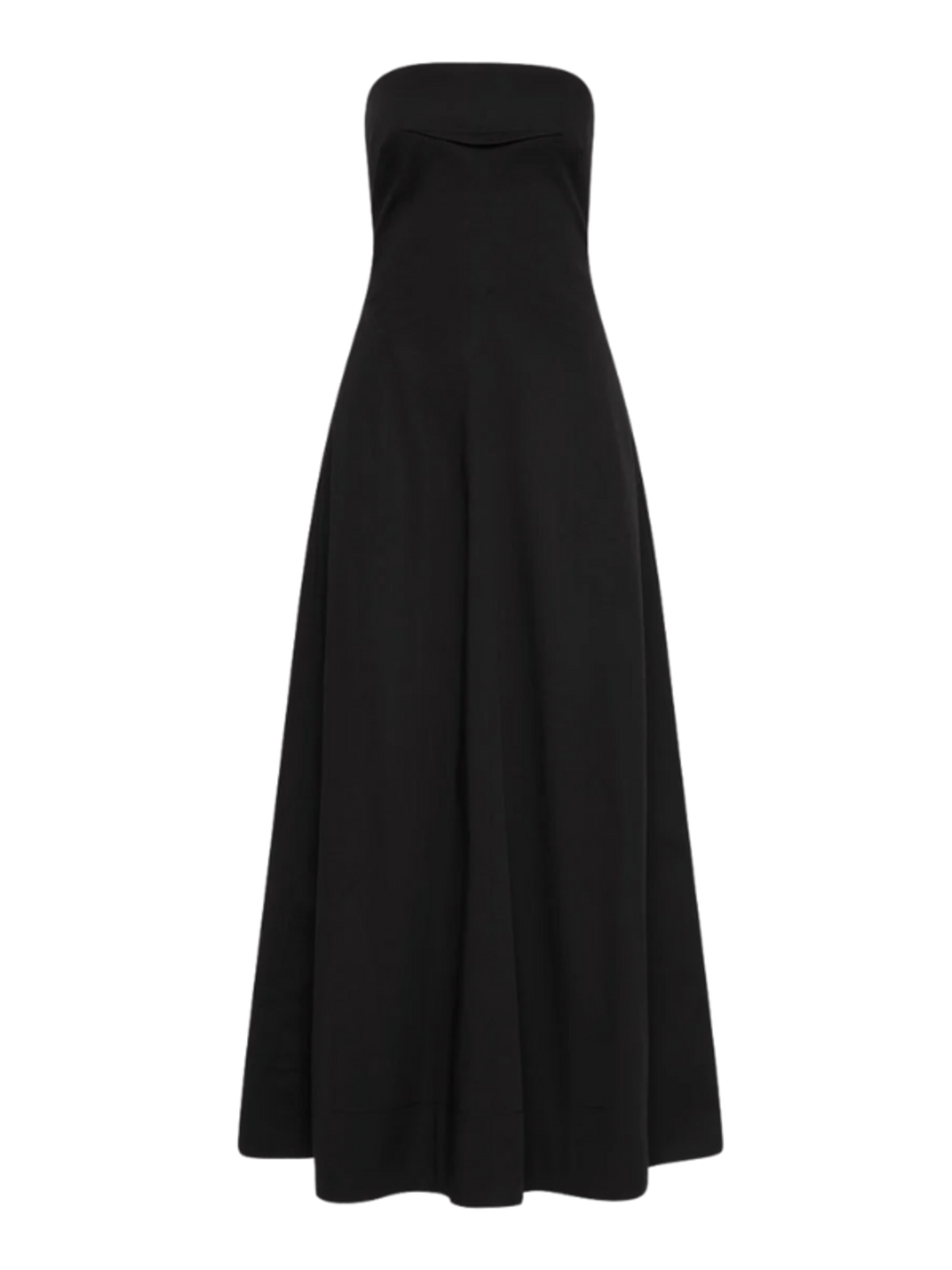 Sculpted Cotton Strapless Dress in Black by St. Agni-Dresses-St. Agni-Idlewild