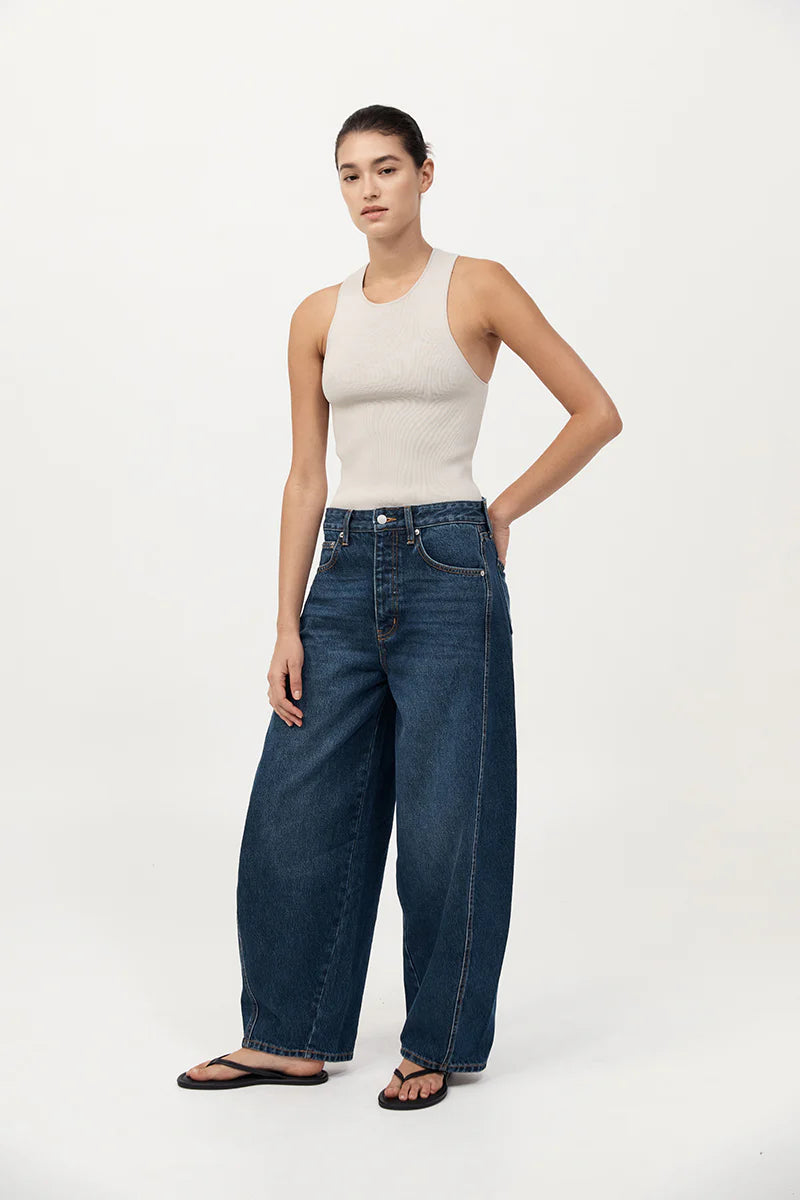 Sculpted Knit Top in Silver by St. Agni-Tops-St. Agni-Idlewild