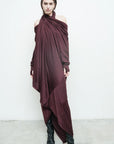 Serius T Dress in Burgundy by Nicholas K-Dresses-Nicholas K-Idlewild