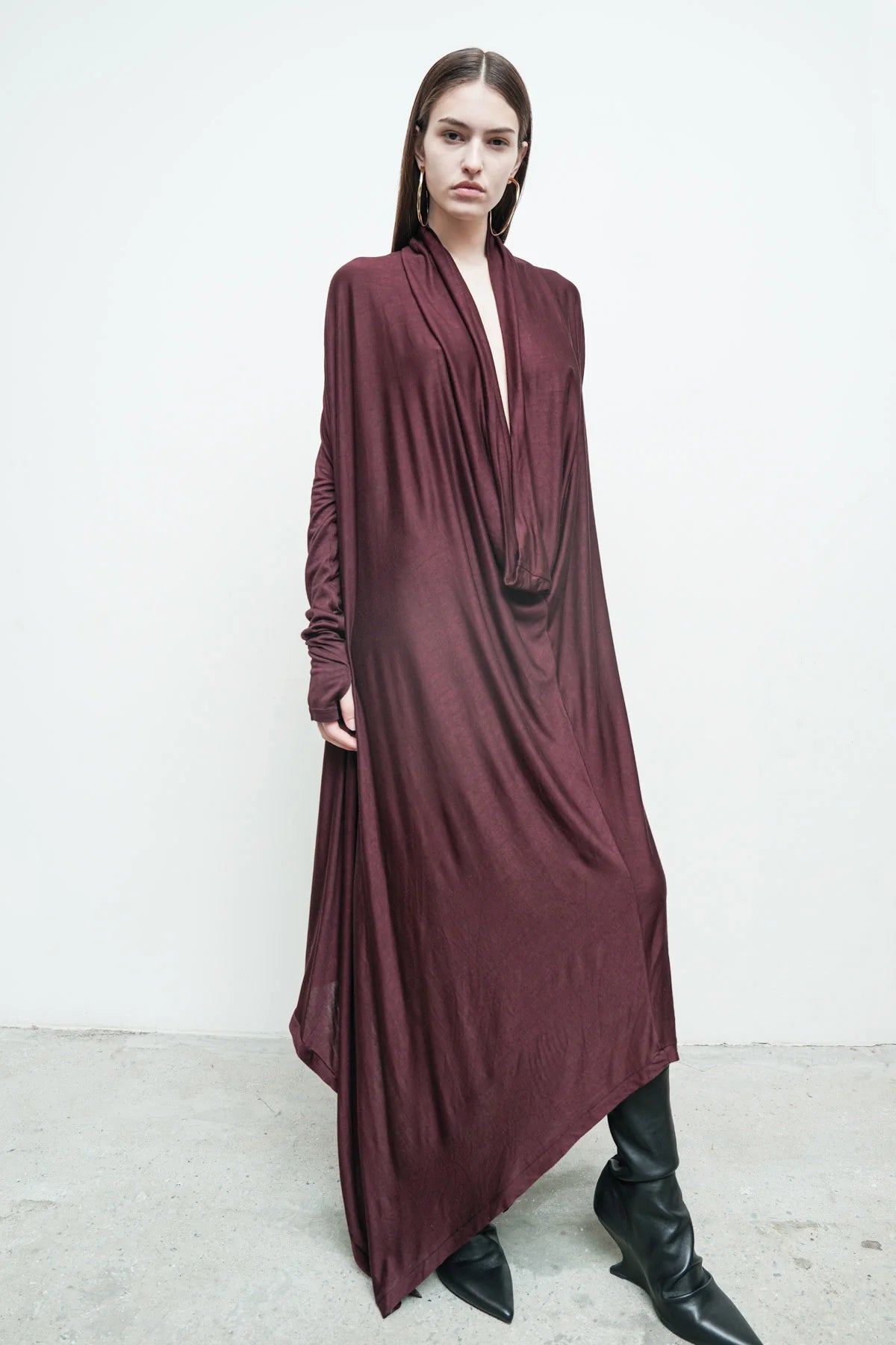 Serius T Dress in Burgundy by Nicholas K-Dresses-Nicholas K-Idlewild