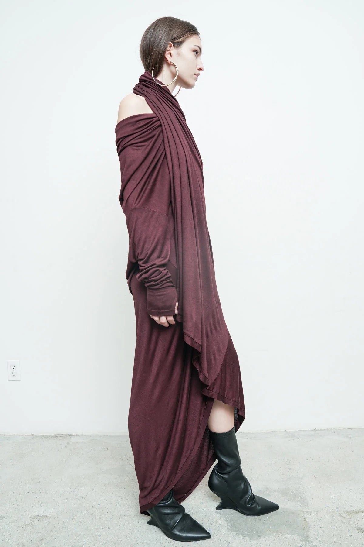 Serius T Dress in Burgundy by Nicholas K-Dresses-Nicholas K-Idlewild