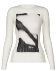 Shadow Study Chiffon Twist Long Sleeve Top in Light by Issey Miyake-Tops-Issey Miyake-Idlewild