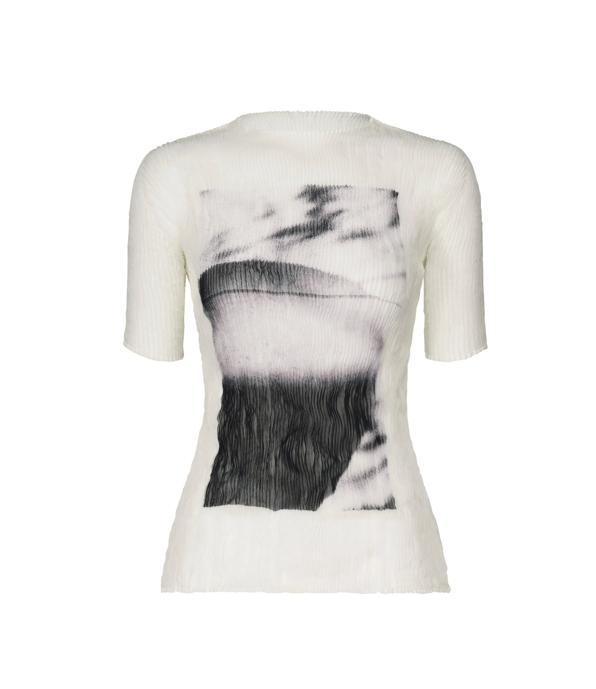 Shadow Study Chiffon Twist Short Sleeve Top in Shadow by Issey Miyake-Issey Miyake-Idlewild-Cincinnati
