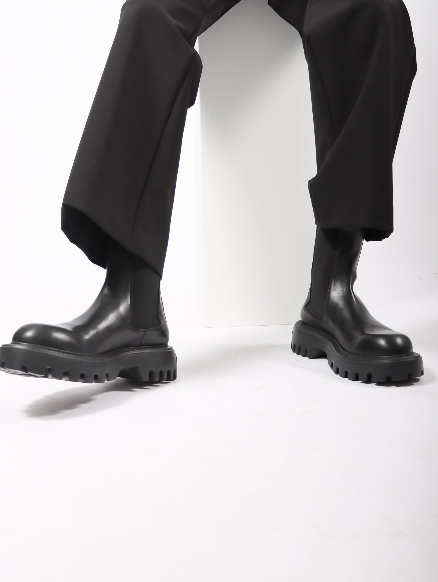 Shark Boot in Black by Mattia Capezzani-Idlewild