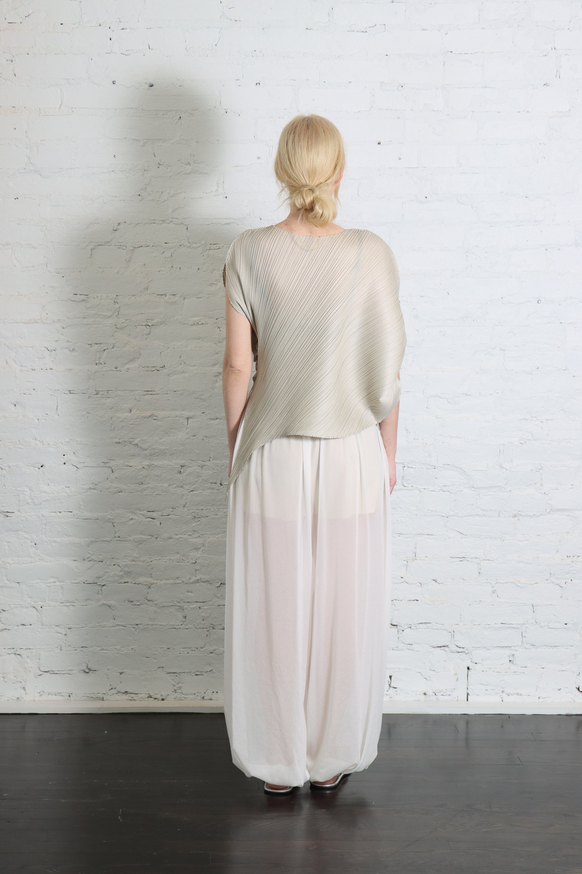 Sheer Balloon Pant in Bianco by Alysi-Alysi-Idlewild-Cincinnati