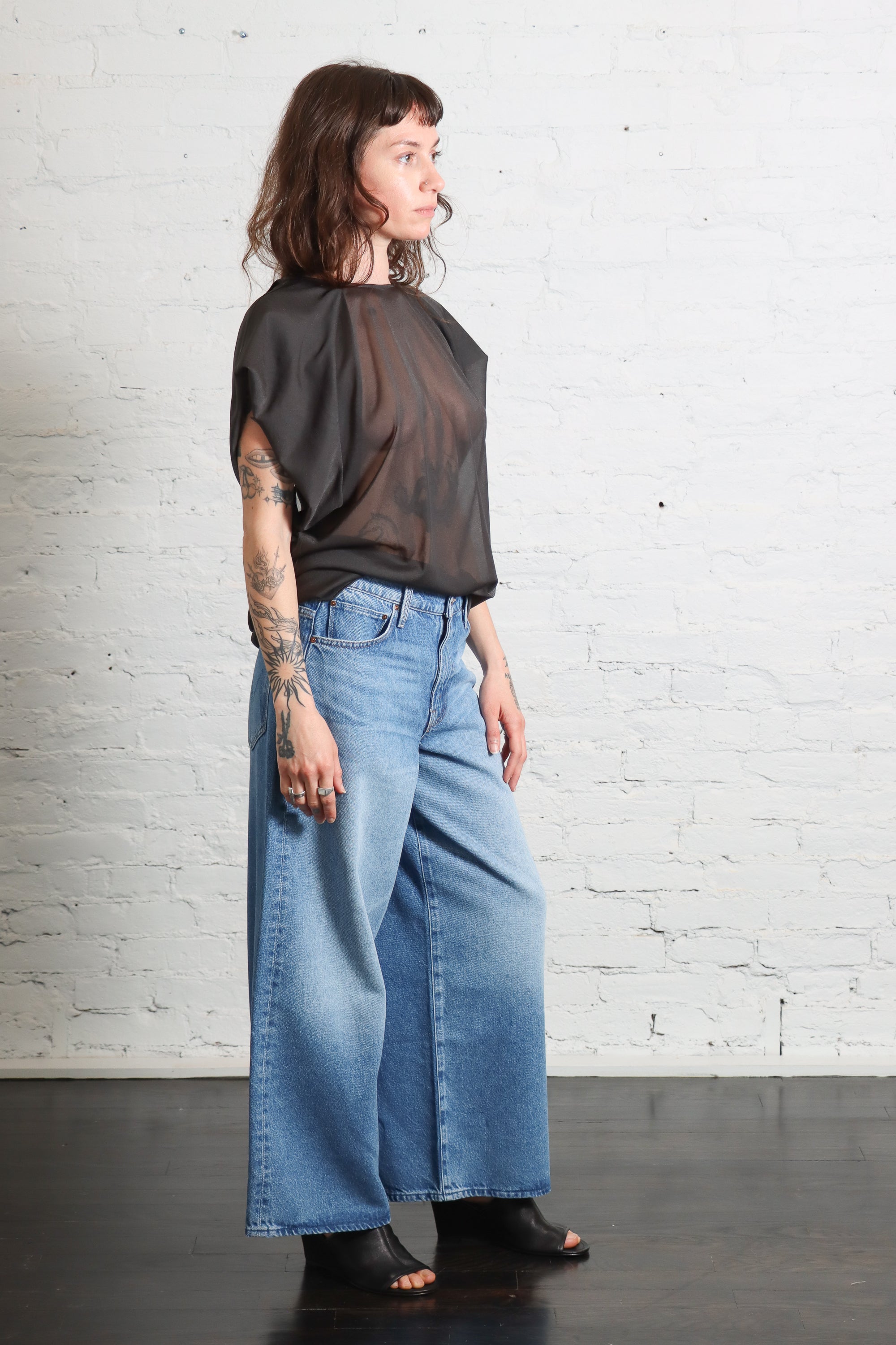 Sheer Blouse in Lavagna by Alysi-Alysi-Idlewild-Cincinnati