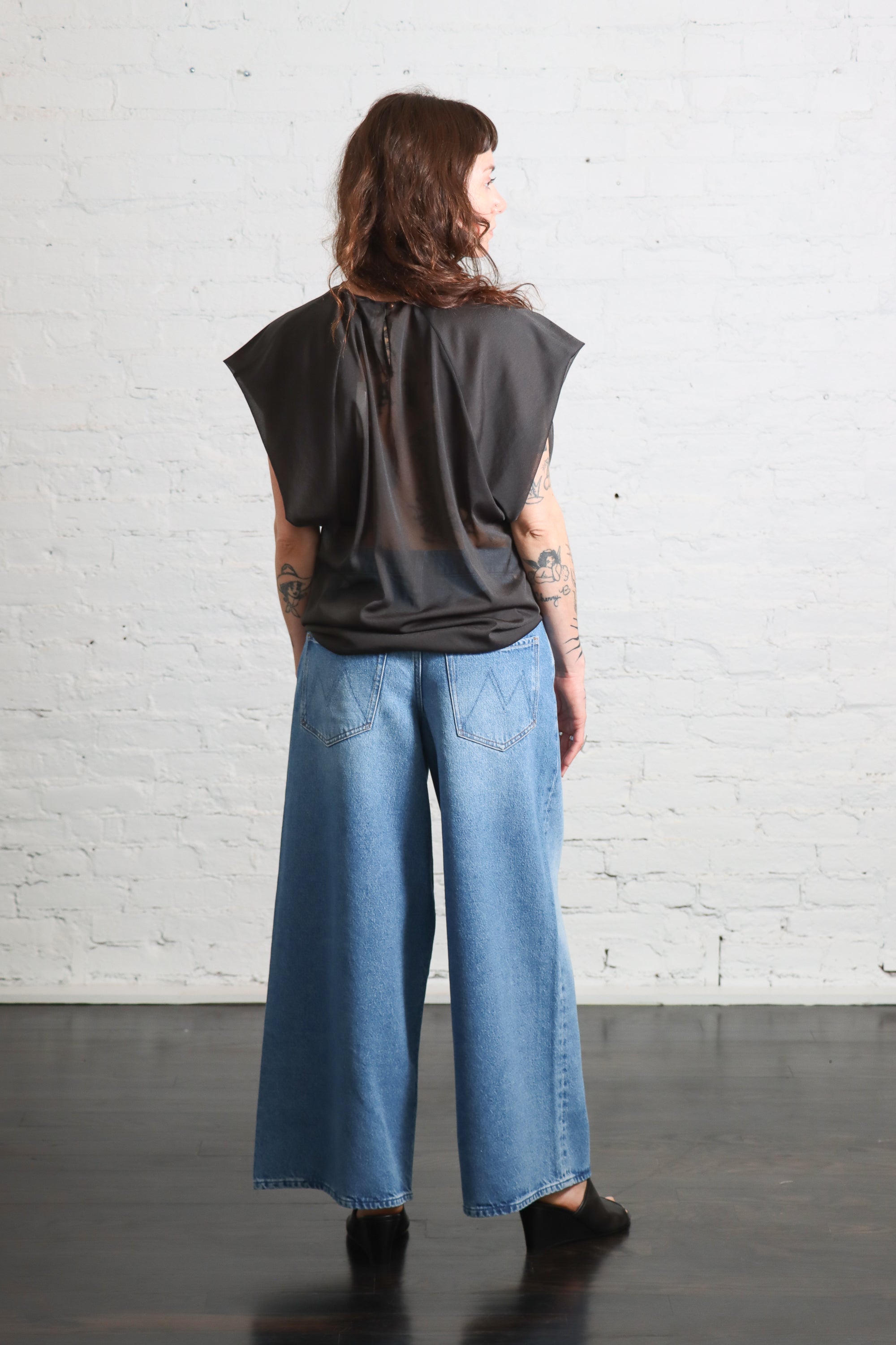 Sheer Blouse in Lavagna by Alysi-Alysi-Idlewild-Cincinnati