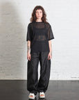 Sheer Wool Gauze Easy T in Black by Tibi-Tibi-Idlewild
