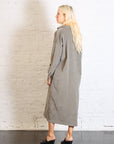 Shirt Dress in Taupe Velvet by Album Di Famiglia-Album Di Famiglia-Idlewild-Cincinnati