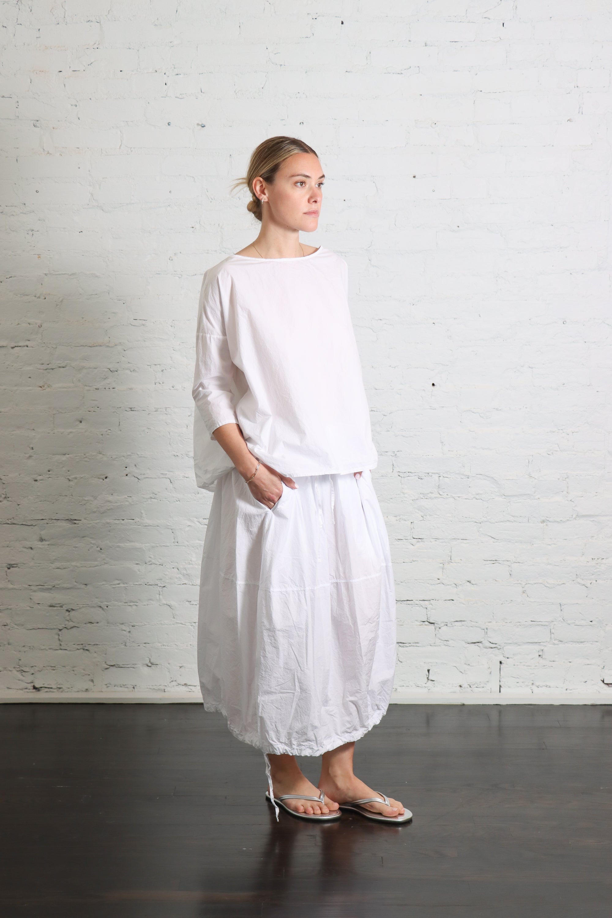 Short Tunic TC in White by Album Di Famiglia – Idlewild