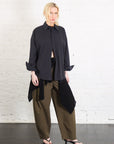 Signature Cocoon Dress Shirt in Black by 7115 by Szeki-7115 by Szeki-Idlewild-Cincinnati