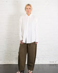 Signature Cocoon Dress Shirt in Off White by 7115 by Szeki-7115 by Szeki-Idlewild-Cincinnati