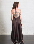 Silk Handkerchief Halter Dress in Bark by St. Agni-St. Agni-Idlewild-Cincinnati