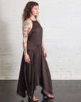 Silk Handkerchief Halter Dress in Bark by St. Agni-St. Agni-Idlewild-Cincinnati