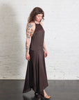 Silk Handkerchief Halter Dress in Bark by St. Agni-St. Agni-Idlewild-Cincinnati
