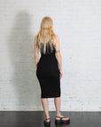 Silk Knit Tank Midi Dress in Black by Enza Costa-Enza Costa-Idlewild-Cincinnati