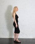 Silk Knit Tank Midi Dress in Black by Enza Costa-Enza Costa-Idlewild-Cincinnati