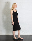 Silk Knit Tank Midi Dress in Black by Enza Costa-Enza Costa-Idlewild-Cincinnati