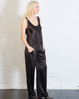 Silk Satin U Tank in Olive Bronze by Enza Costa-Enza Costa-Idlewild-Cincinnati