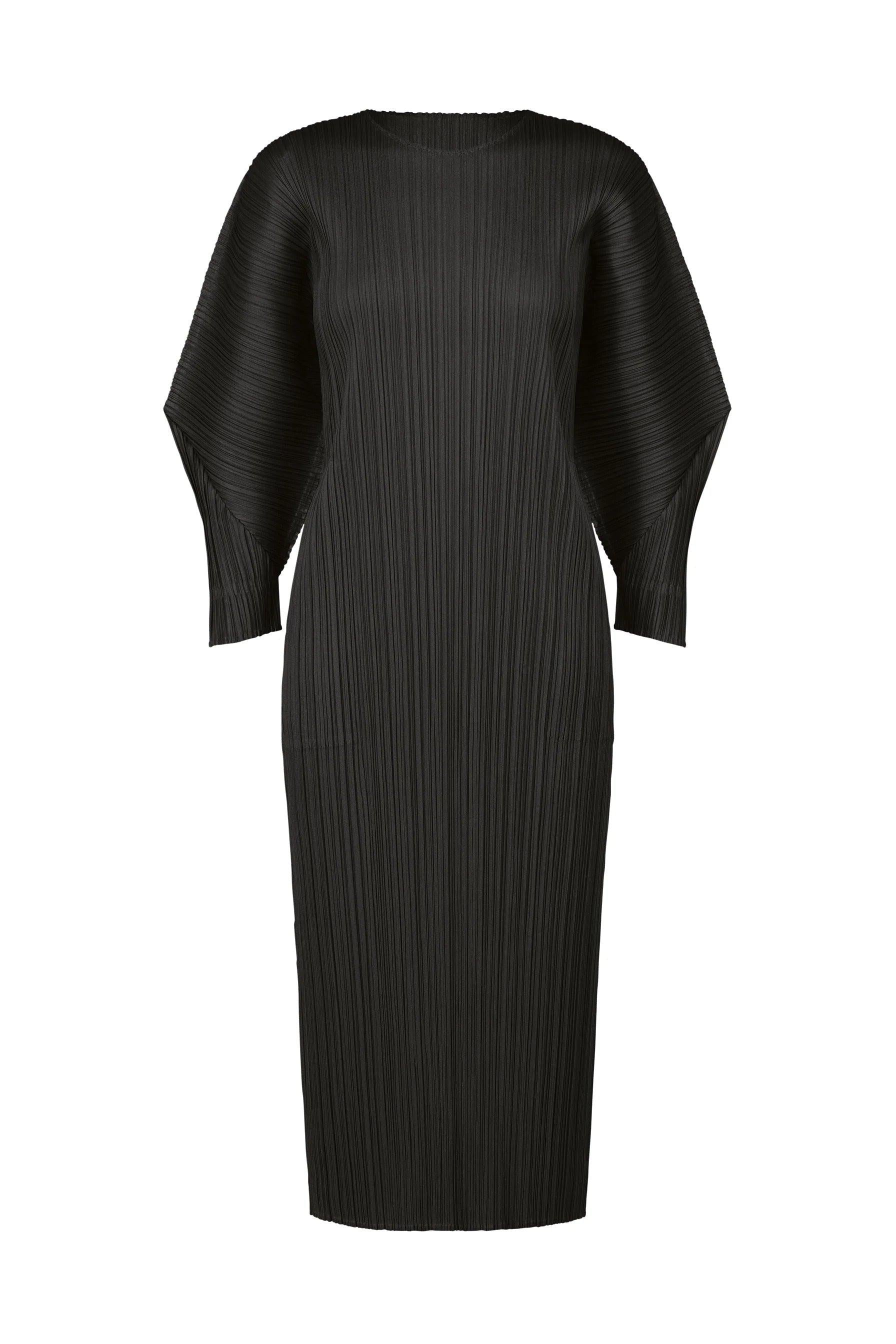 Skyline Dress in Black by Pleats Please Issey Miyake-Dresses-Pleats Please Issey Miyake-Idlewild