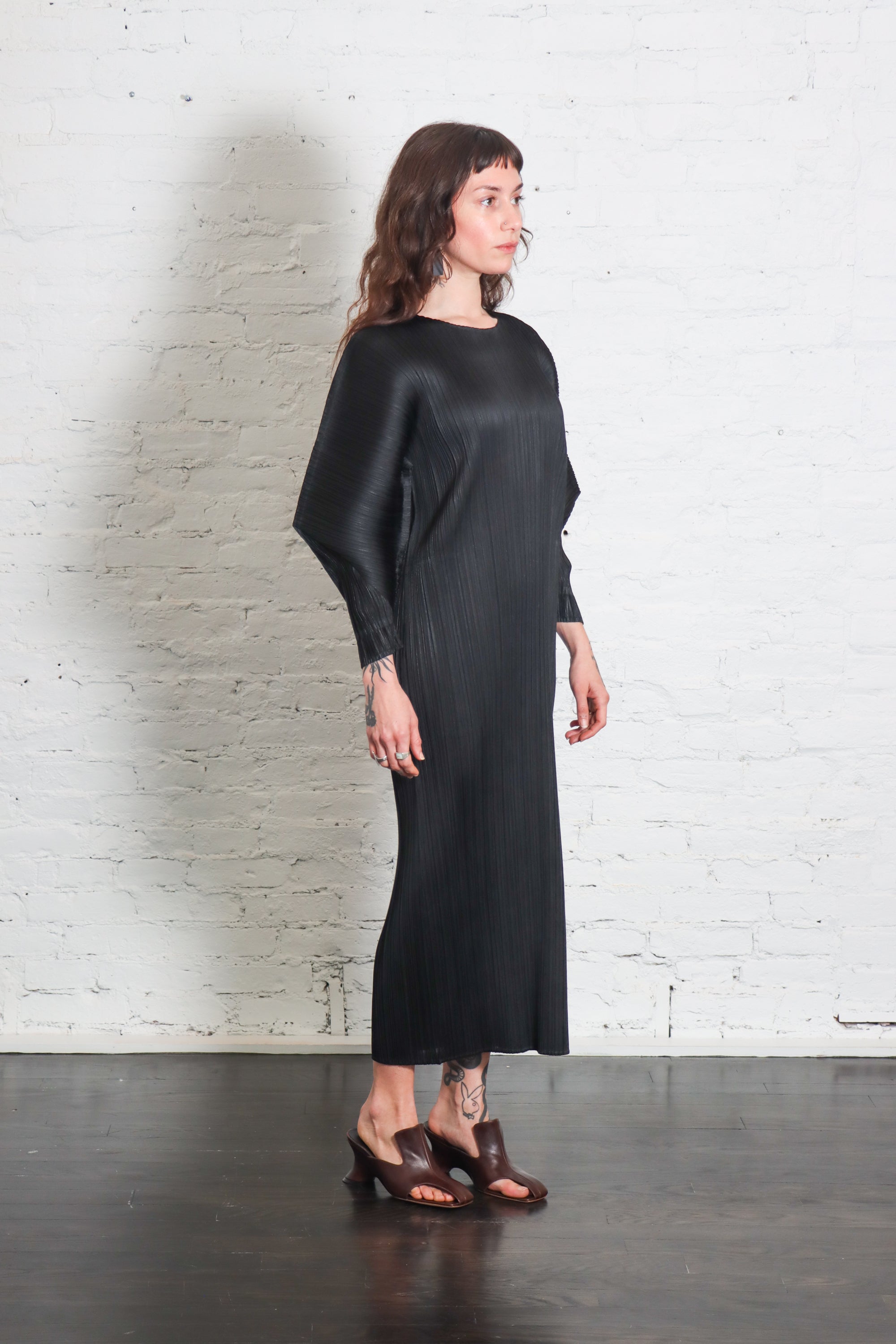 Skyline Dress in Black by Pleats Please Issey Miyake-Pleats Please Issey Miyake-Idlewild-Cincinnati