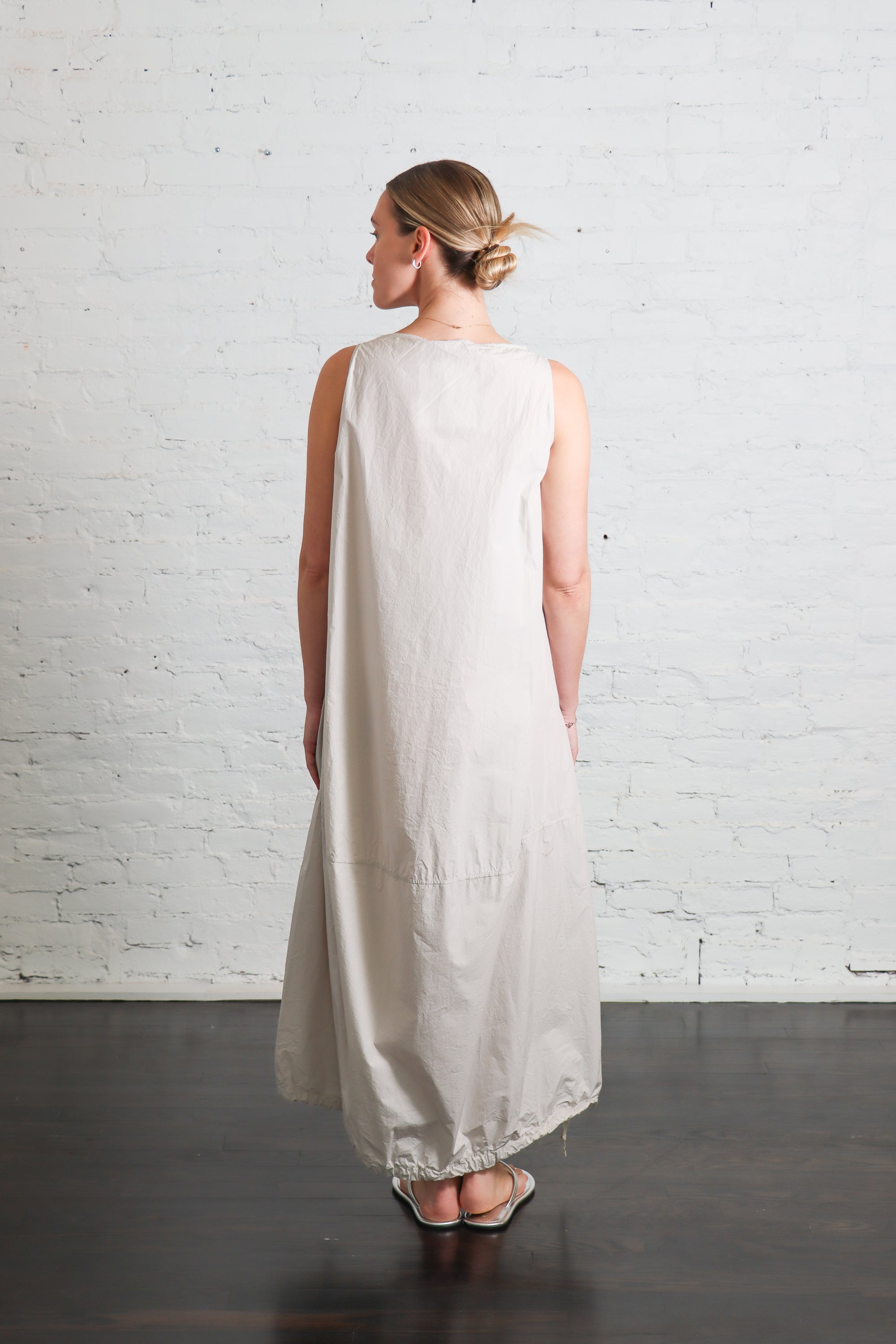 Sleeveless Balloon Dress TC in Pebble by Album Di Famiglia-Album Di Famiglia-Idlewild-Cincinnati
