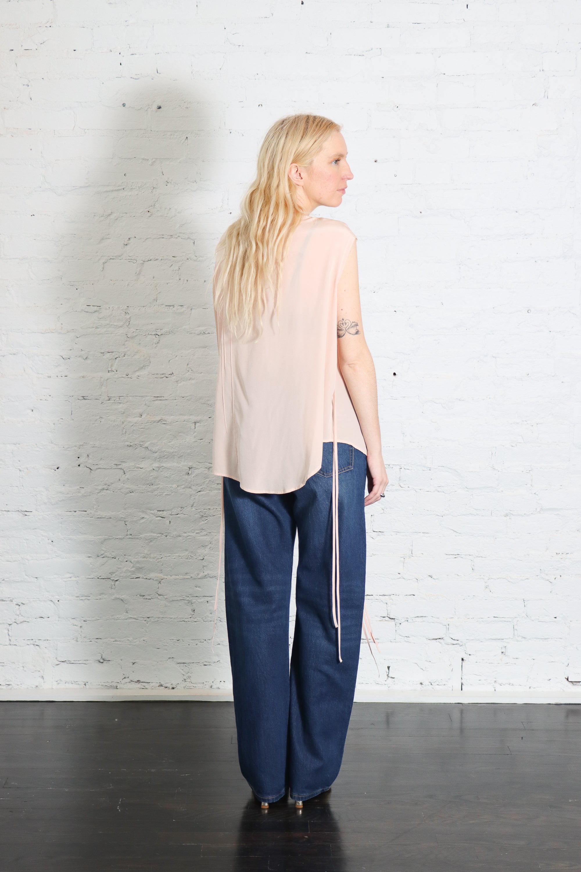 Sleeveless Kimono Shirt in Carne by Serien°umerica-Serien°umerica-Idlewild-Cincinnati