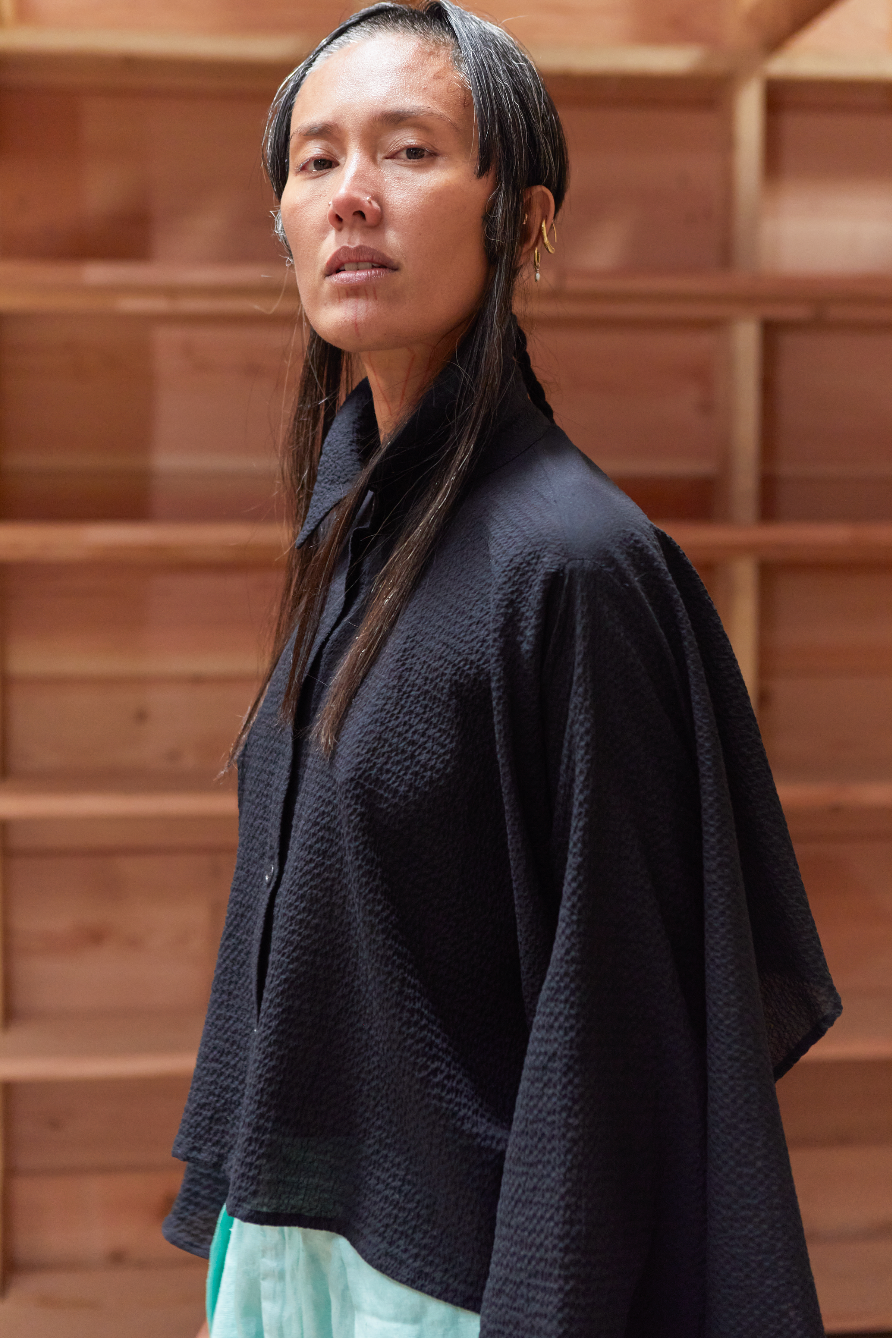 Slip Shirt in Black by Henrik Vibskov-Henrik Vibskov-Idlewild-Cincinnati