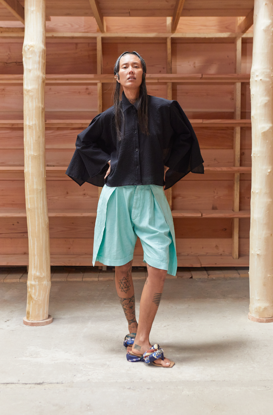 Slip Shirt in Black by Henrik Vibskov-Henrik Vibskov-Idlewild-Cincinnati