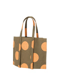 Small Washed Canvas Tote Bag in Orange Dot by Amiacalva-Amiacalva-Idlewild-Cincinnati