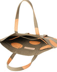 Small Washed Canvas Tote Bag in Orange Dot by Amiacalva-Amiacalva-Idlewild-Cincinnati