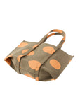 Small Washed Canvas Tote Bag in Orange Dot by Amiacalva-Amiacalva-Idlewild-Cincinnati