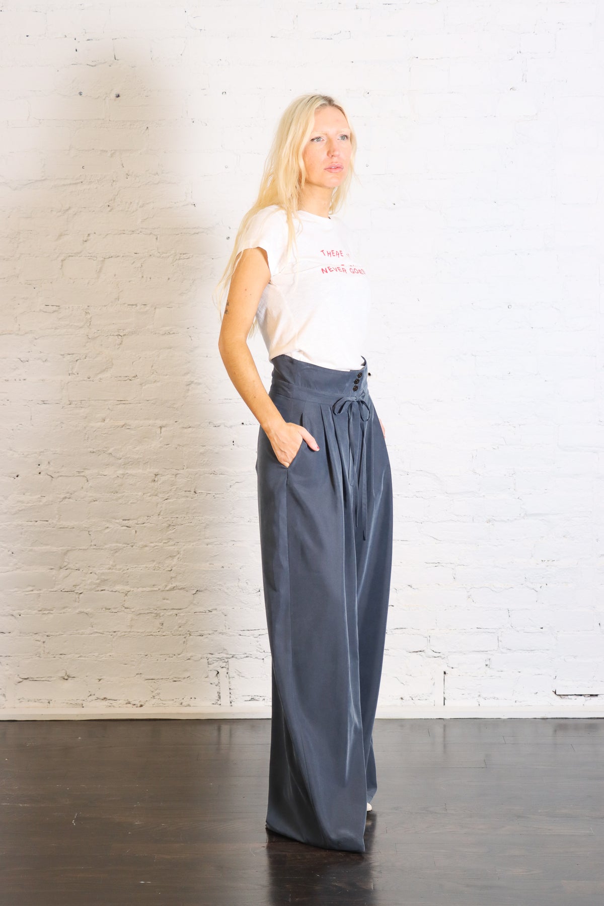 Soft Fluid Pants in Notte by Alysi-Alysi-Idlewild-Cincinnati