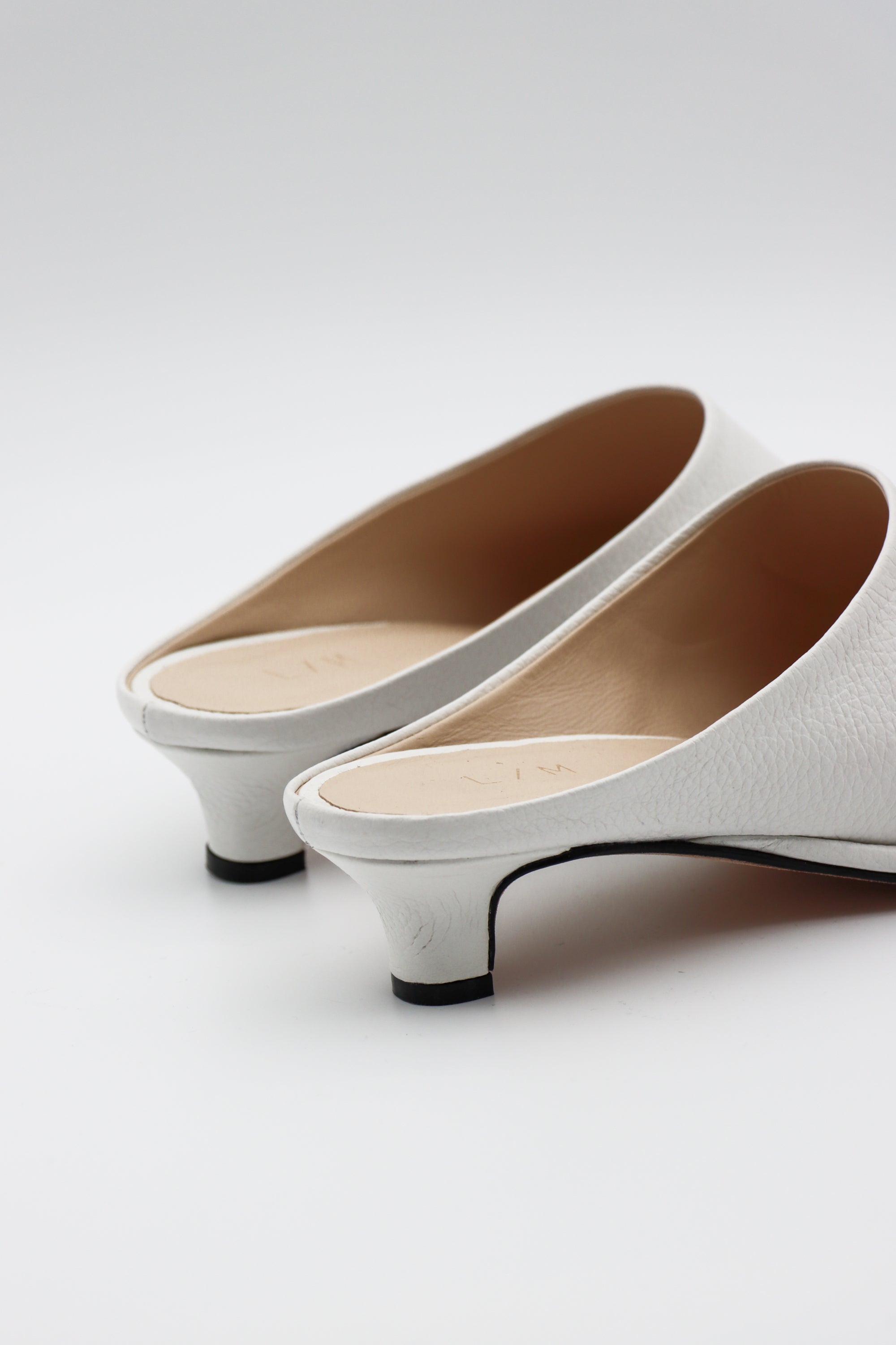 Soft Kitten Heel in White by Lauren Manoogian-Lauren Manoogian-Idlewild-Cincinnati