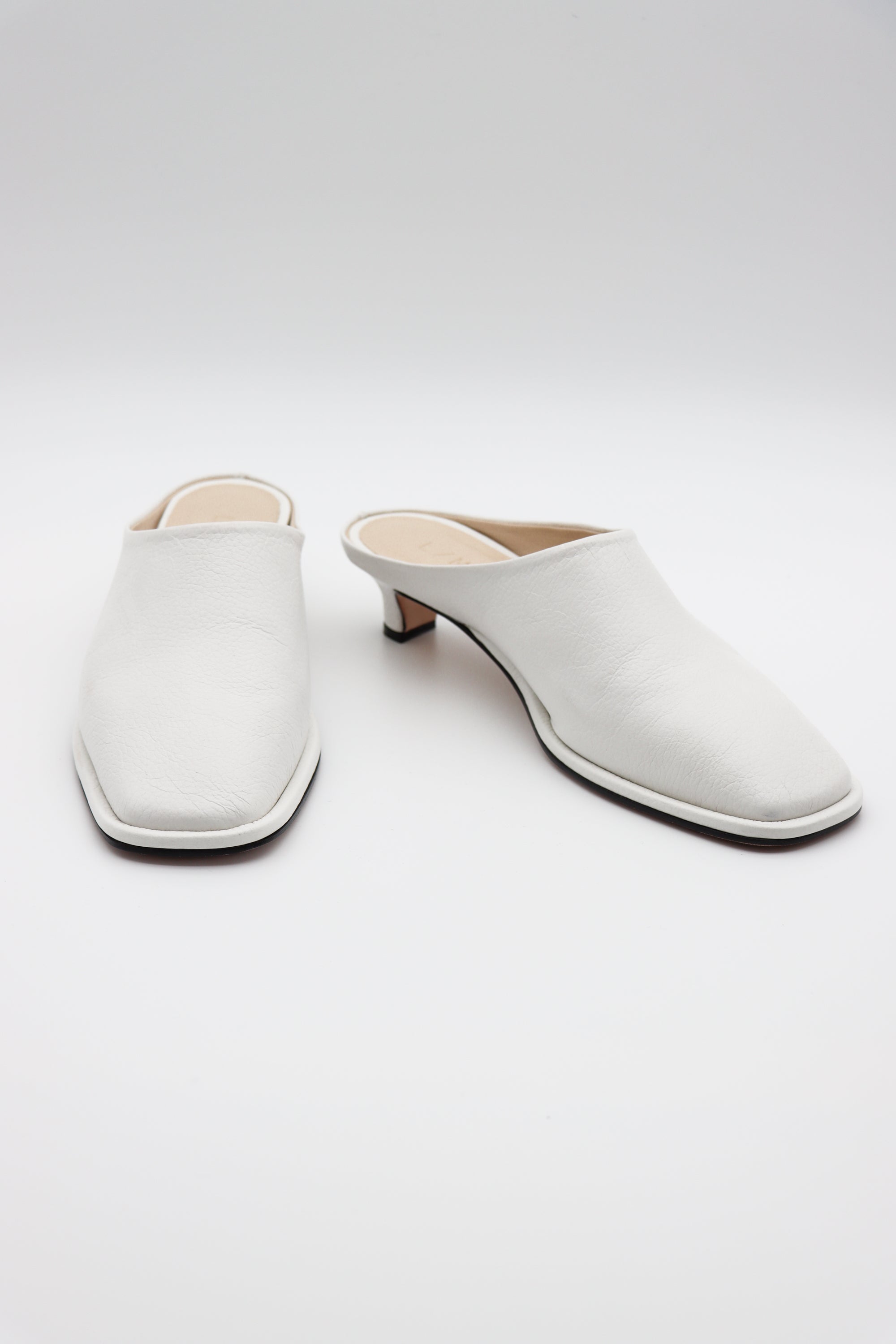 Soft Kitten Heel in White by Lauren Manoogian-Lauren Manoogian-Idlewild-Cincinnati