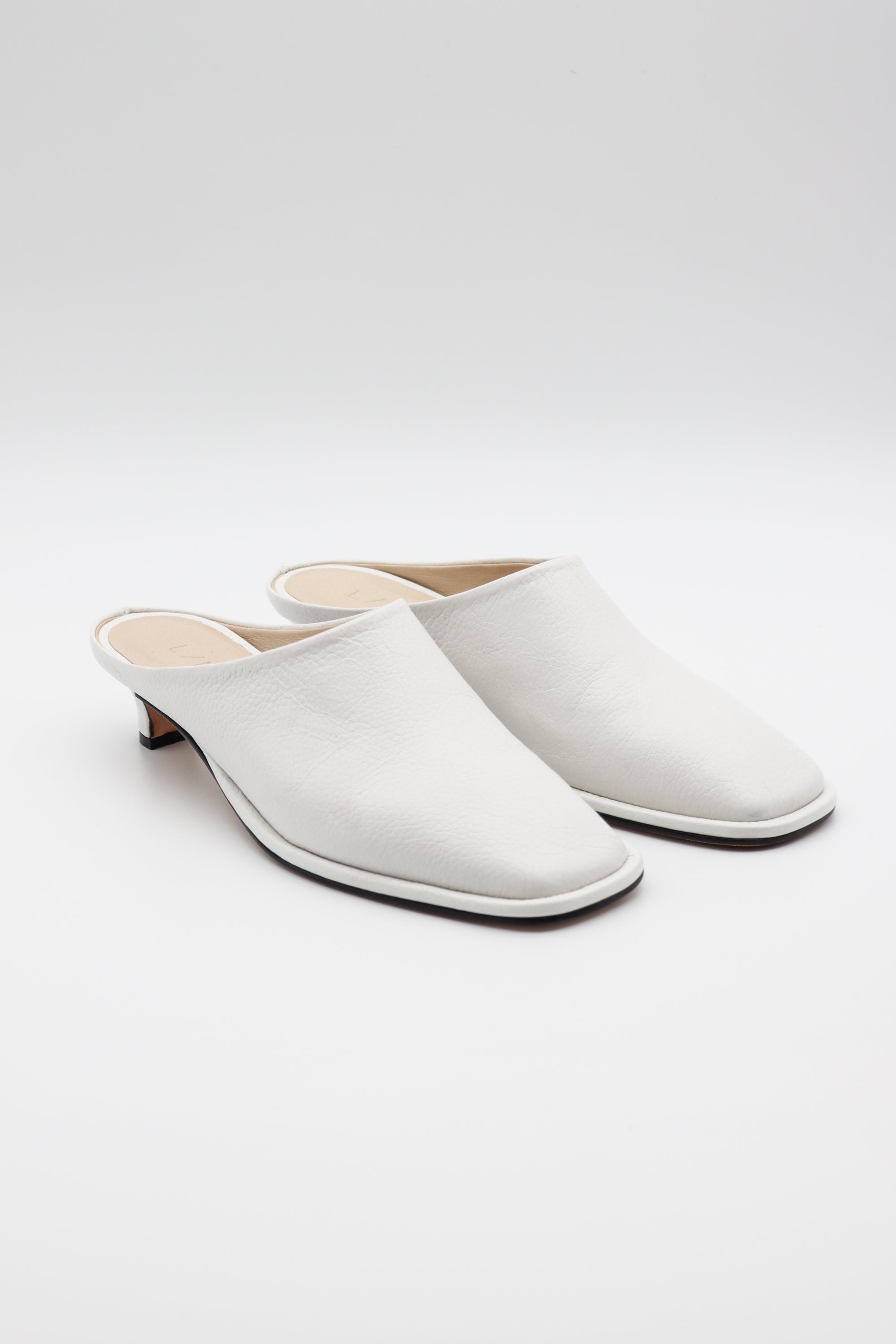 Soft Kitten Heel in White by Lauren Manoogian-Lauren Manoogian-Idlewild-Cincinnati