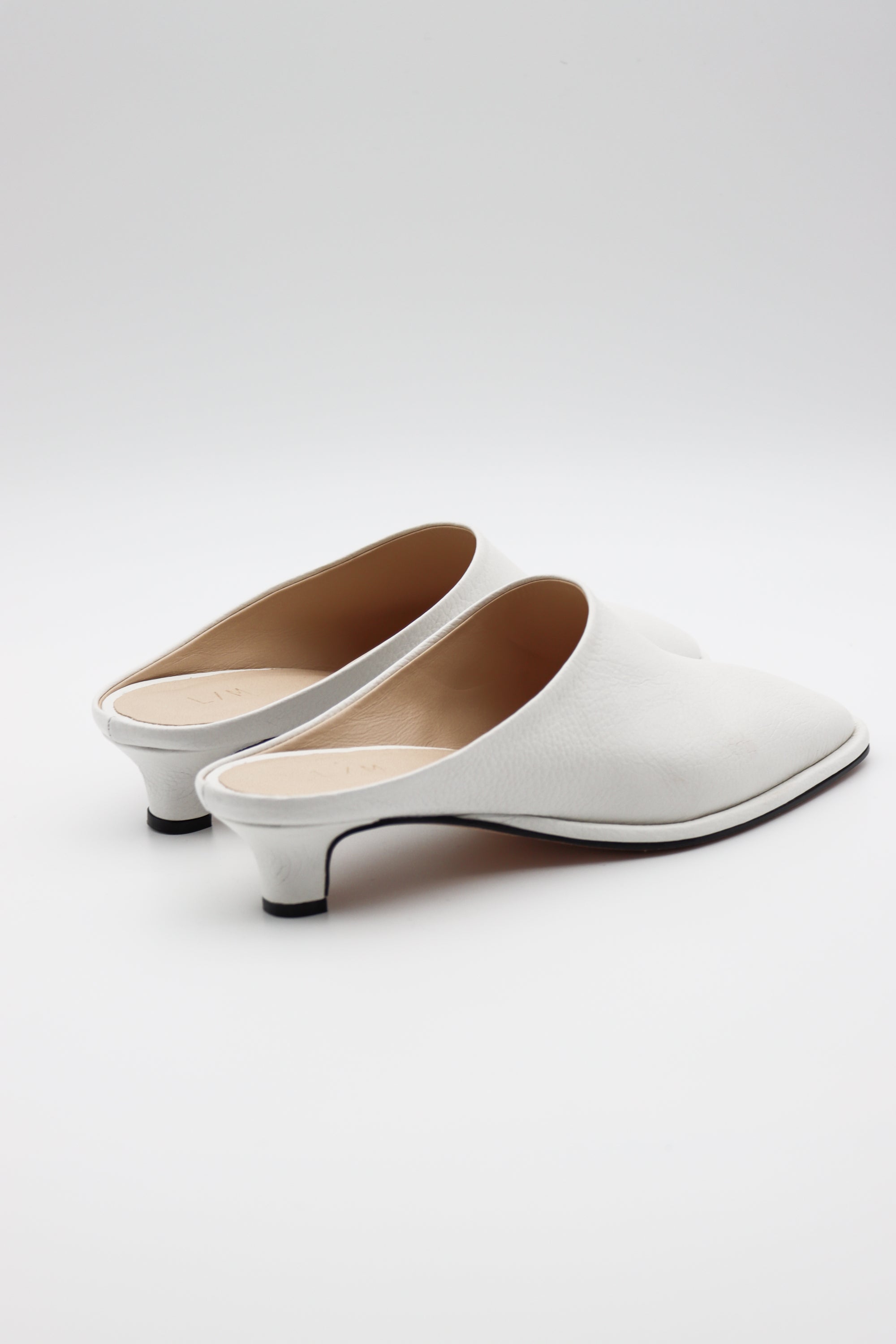 Soft Kitten Heel in White by Lauren Manoogian-Lauren Manoogian-Idlewild-Cincinnati