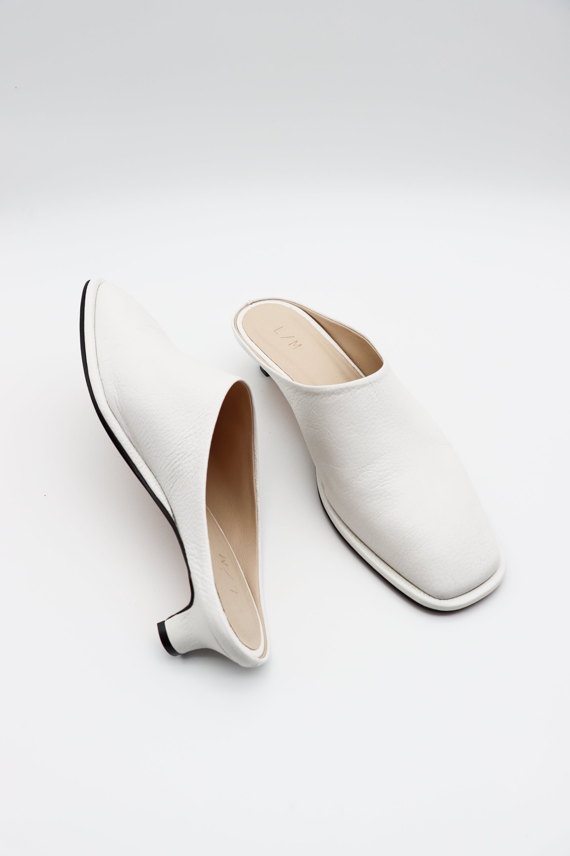 Soft Kitten Heel in White by Lauren Manoogian-Lauren Manoogian-Idlewild-Cincinnati