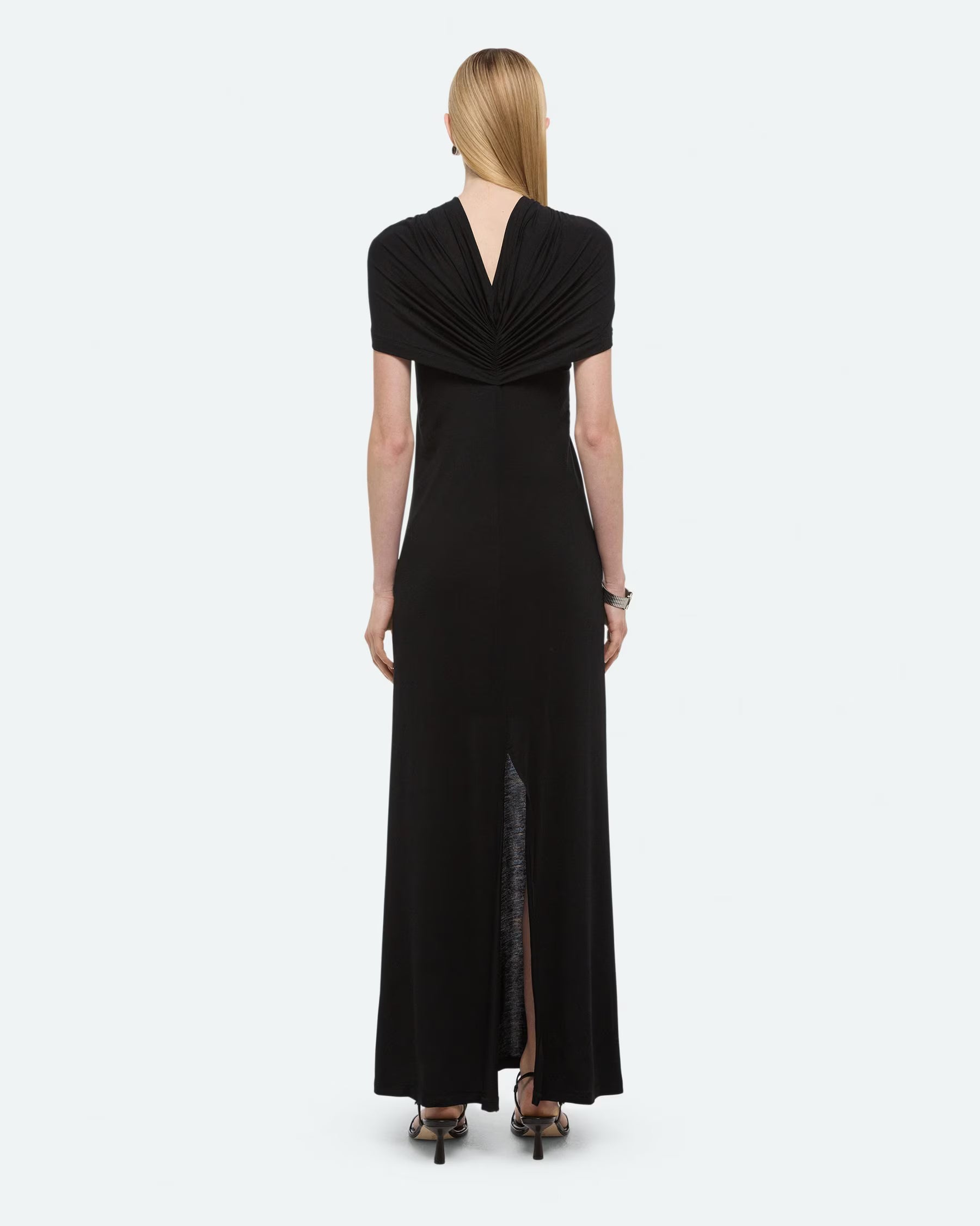 Soft Sash Maxi Dress in Black by Helmut Lang-Dresses-Helmut Lang-Idlewild