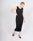 Spongy Midi Dress in Black by Issey Miyake-Issey Miyake-Idlewild
