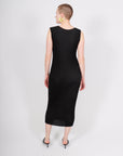 Spongy Midi Dress in Black by Issey Miyake-Issey Miyake-Idlewild