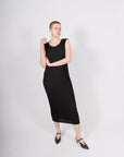 Spongy Midi Dress in Black by Issey Miyake-Issey Miyake-Idlewild
