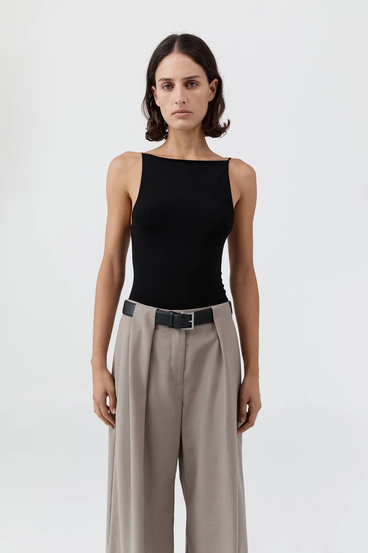 Square Neck Top in Black by St. Agni-Tops-St. Agni-Idlewild