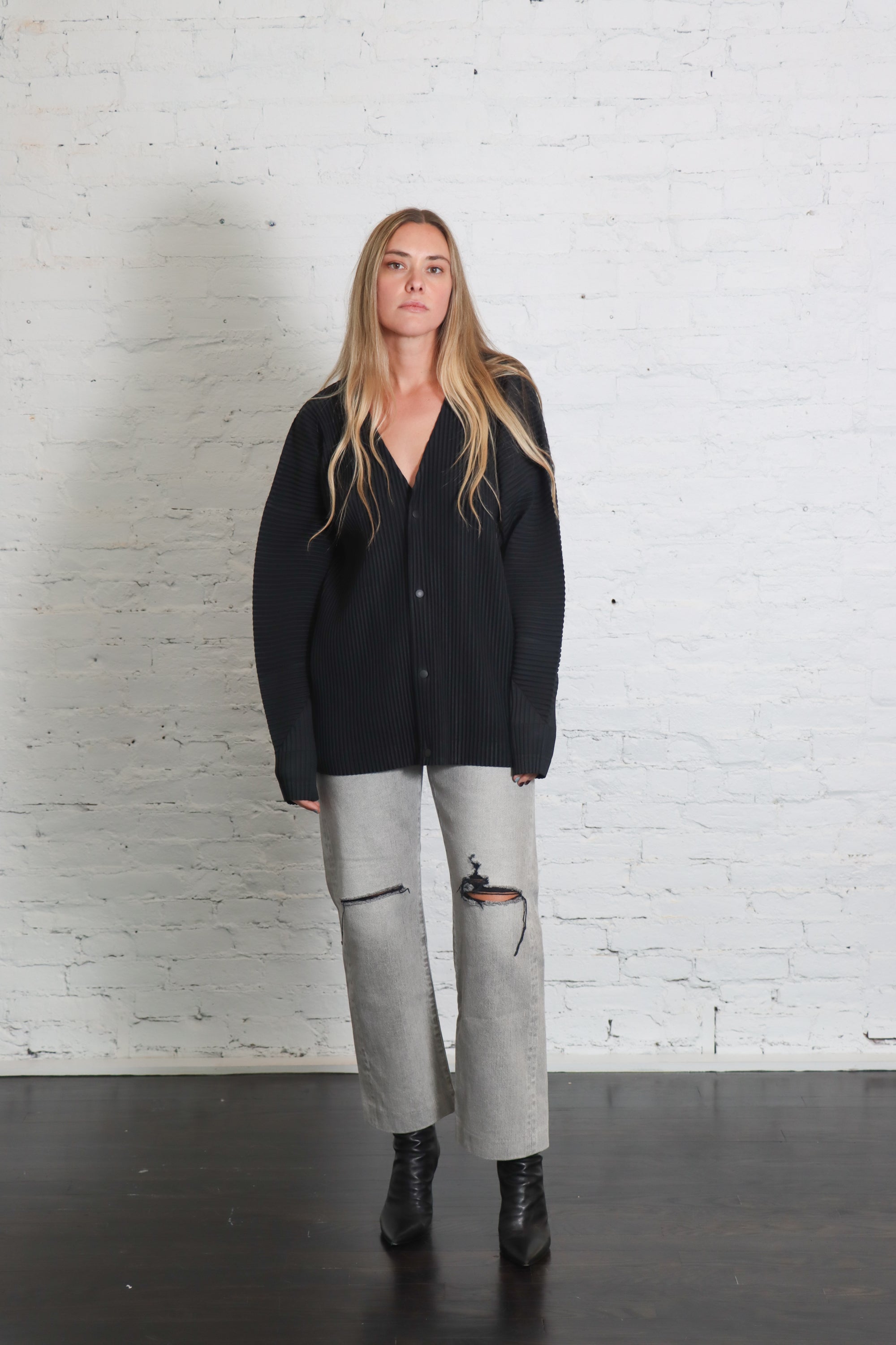 Straight Jean Trouser in Light Grey by Tanaka Denim-Bottoms-TANAKA-Idlewild