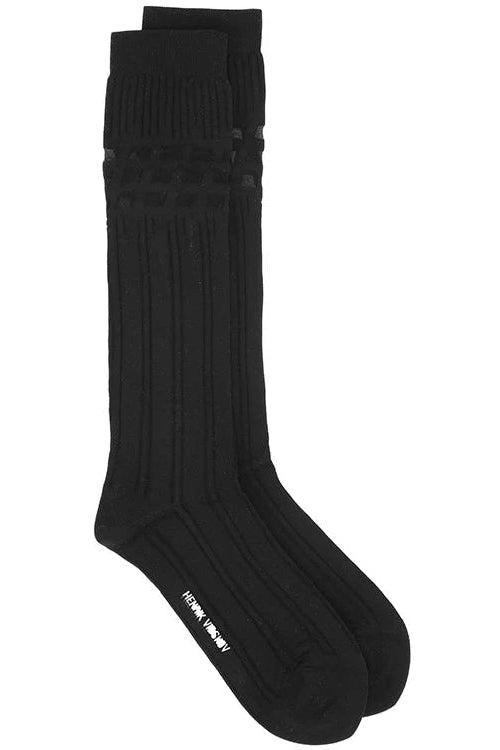 Stripes Long Socks Femme in Black Stripes by Henrik Vibskov-Henrik Vibskov-Idlewild-Cincinnati
